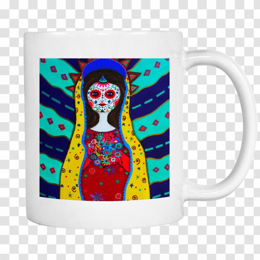 Our Lady Of Guadalupe Painting Canvas Print Art Mexico - Drinkware Transparent PNG