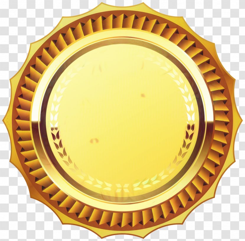 Cartoon Gold Medal - Dishware - Platter Plate Transparent PNG
