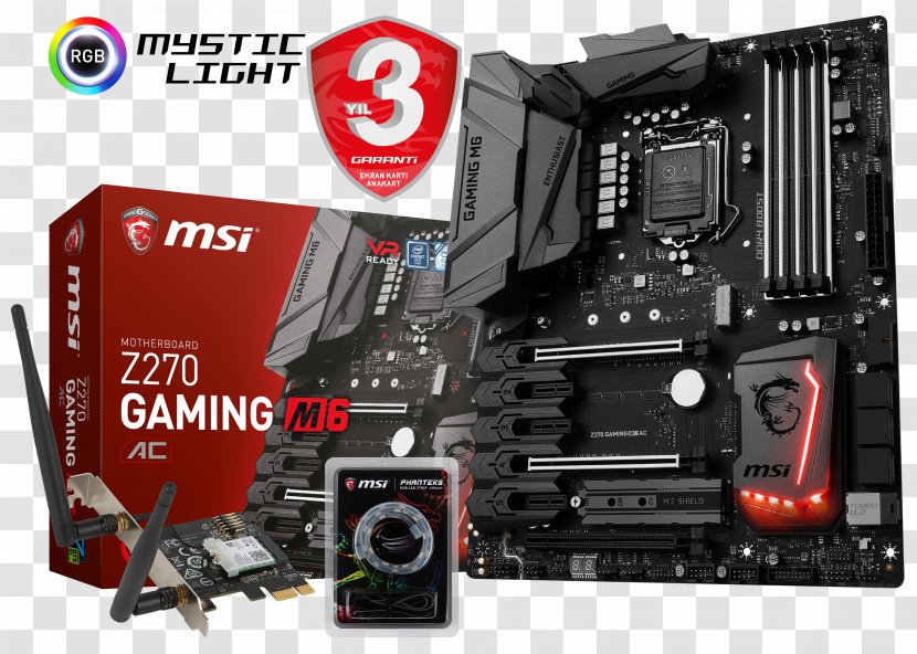 MSI Z170A GAMING M6 AC Z170 7A78-008R H270 PRO CARBON LGA 1151 Motherboard - Cpu Socket Transparent PNG