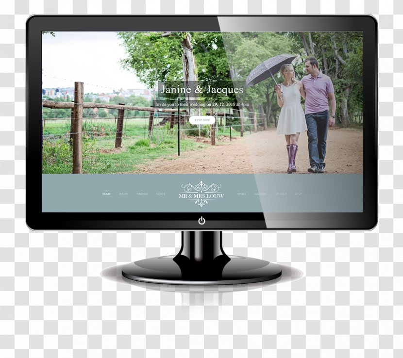 LCD Television Computer Monitors Wedding Output Device Save The Date - Online Invitation Transparent PNG