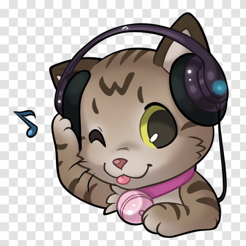 Kitten Whiskers Cat Mammal Headphones Transparent PNG