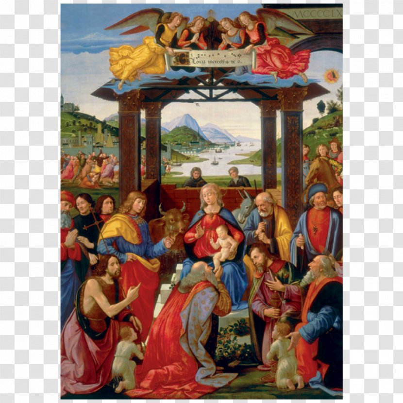 Ospedale Degli Innocenti Adoration Of The Magi Renaissance Painting - Artwork Transparent PNG