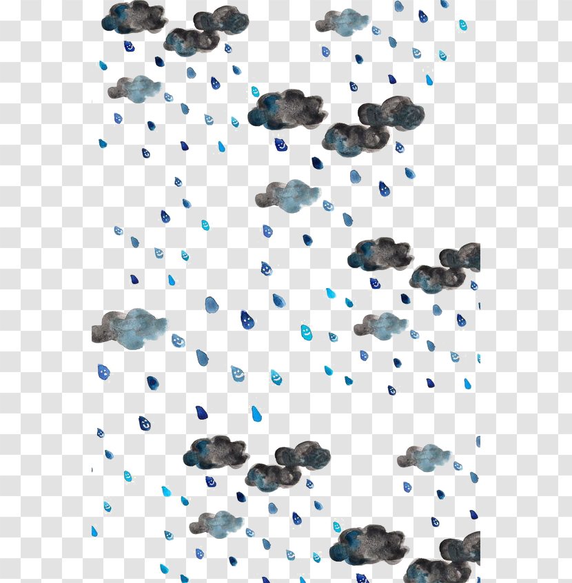 Cloud Rain Drawing Illustration - Drop - Dark Clouds Transparent PNG