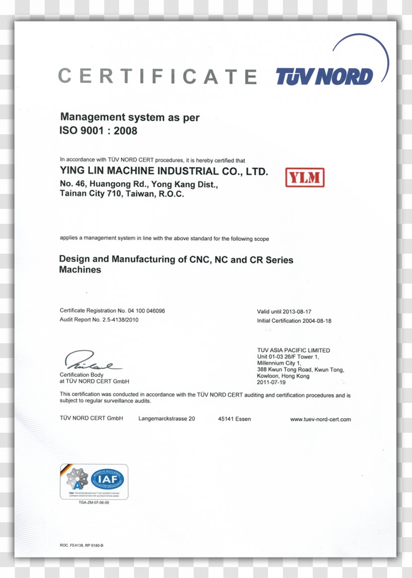 Technischer Überwachungsverein Certification Business ISO/TS 16949 ISO 9000 - Quality Control Transparent PNG
