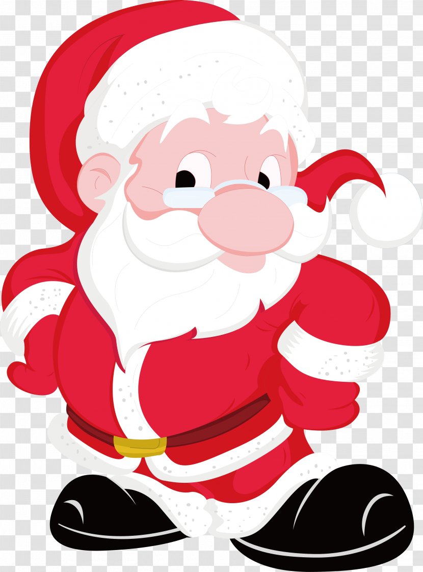 Santa Claus Christmas Cartoon Illustration - Caricature - Design Transparent PNG