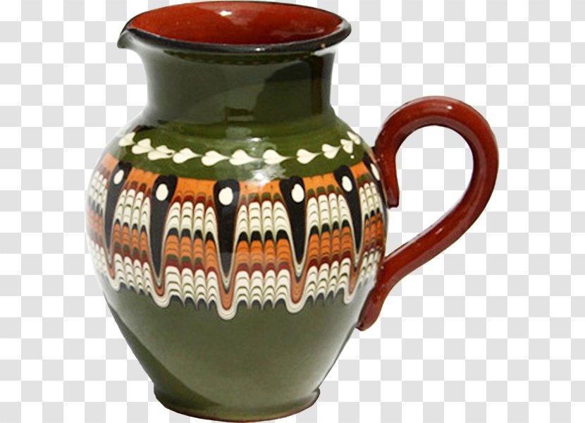 Jug Pottery Pitcher Ceramic Green - Vase Transparent PNG