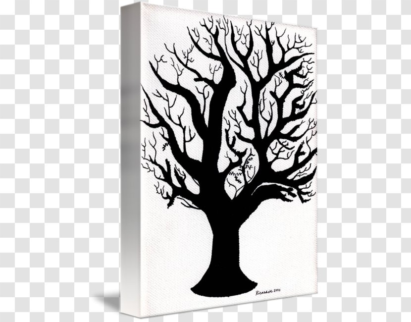 Branch Drawing Tree Of Life Black And White - Woody Plant Transparent PNG