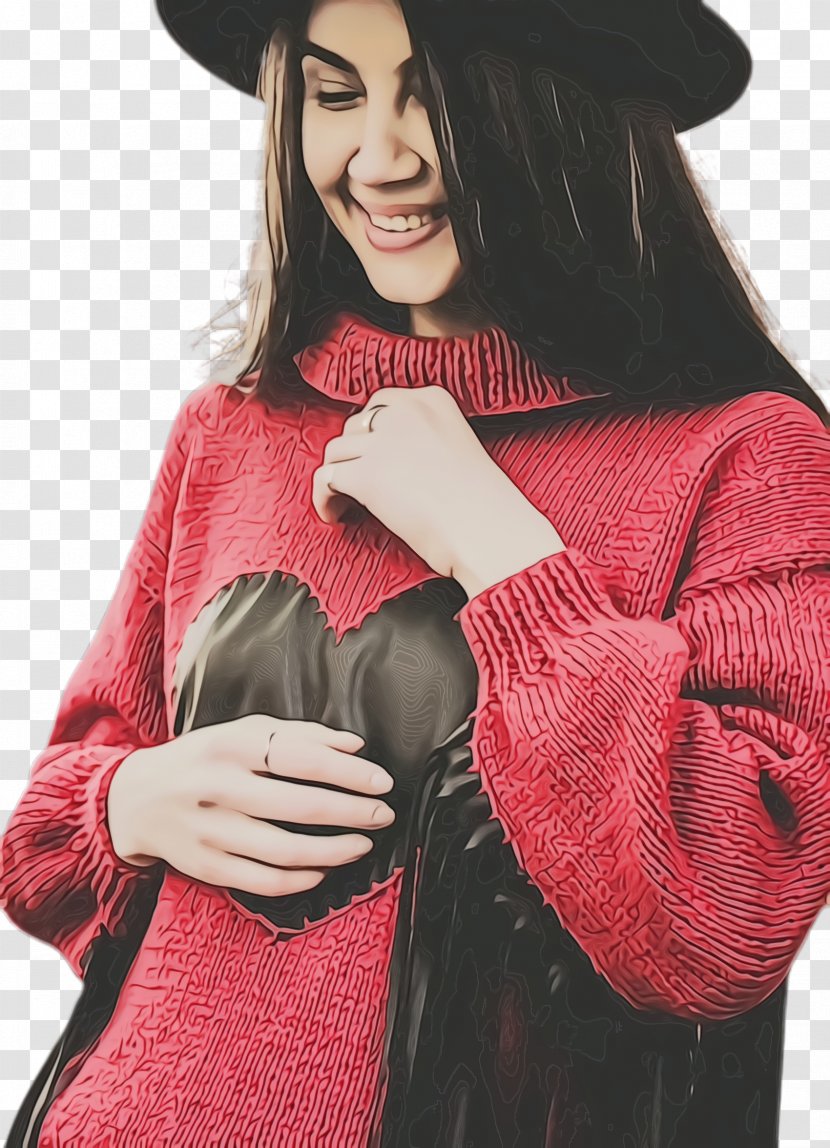 Winter Girl - Sweater - Costume Poncho Transparent PNG