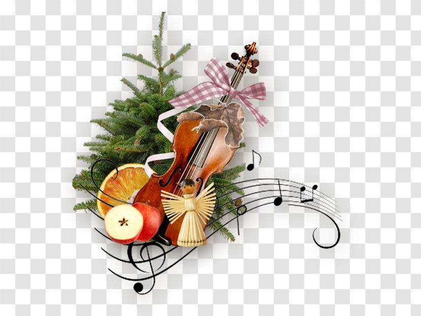 Christmas Musical Note Violin Clip Art - Flower Transparent PNG