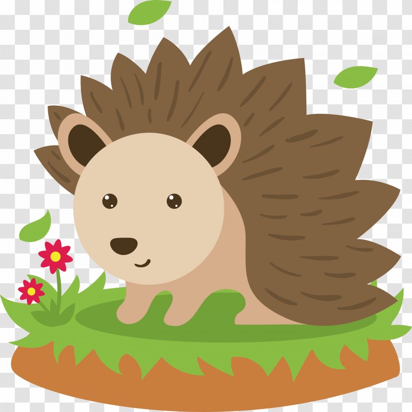 Hedgehog Animal Clip Art - Drawing - A Small On The Grass Transparent PNG