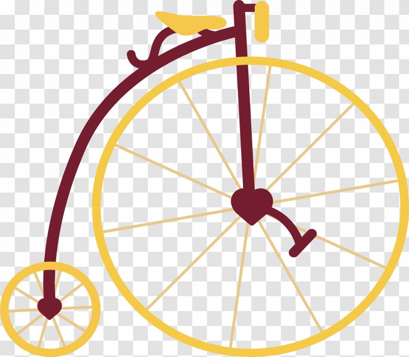 Bicycle Wheel - Tire - Yellow Retro Bike Transparent PNG