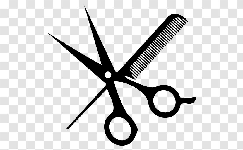 Comb Hair-cutting Shears Hairdresser Scissors - Barber - And Transparent PNG