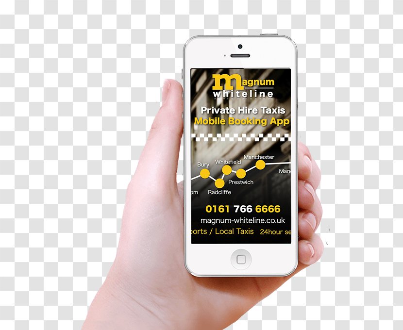 Smartphone Magnum Whiteline Taxi's IPhone Android - Technology - Taxi App Transparent PNG