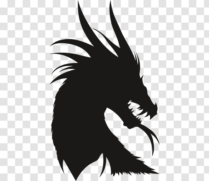 Dragon Silhouette Clip Art - Chinese Transparent PNG