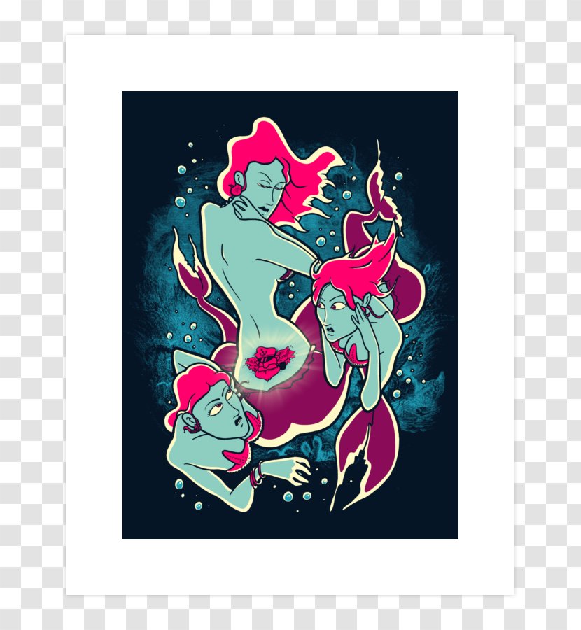Illustration Mermaid Legend Myth Poster Transparent PNG