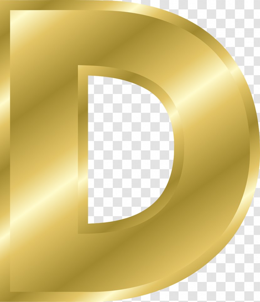 Letter English Alphabet Clip Art - Yellow - D Transparent PNG