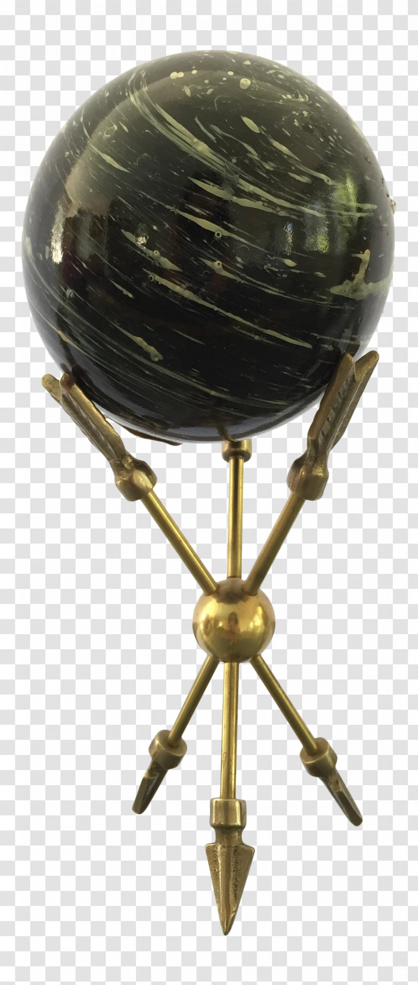 01504 Sphere - Brass - Tripod Sculpture Transparent PNG
