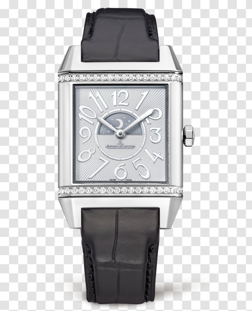 Jaeger-LeCoultre Reverso Watch Clock Jewellery - Watches Silver Black Female Form Transparent PNG