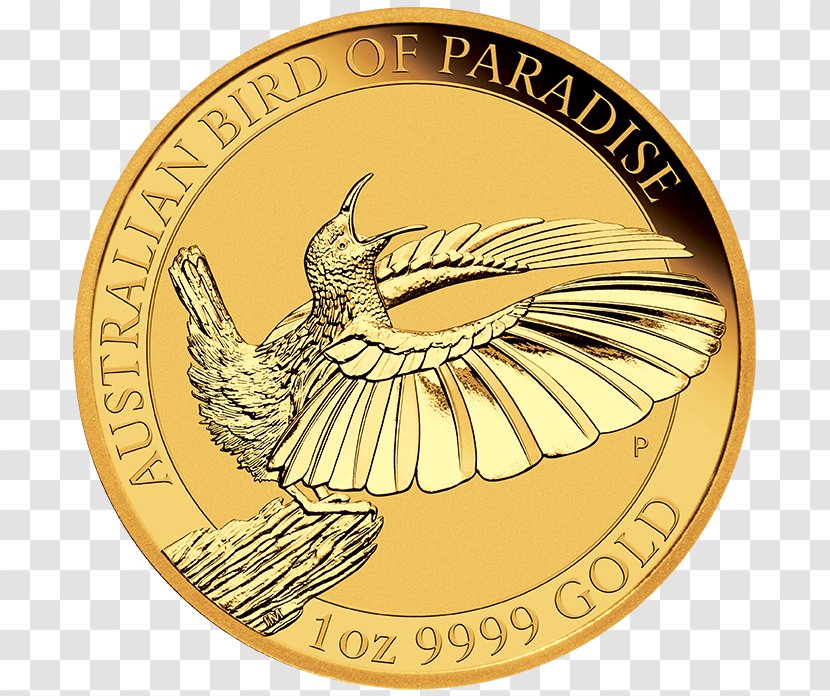 Perth Mint Bullion Coin Bird-of-paradise - Gold Bird Transparent PNG