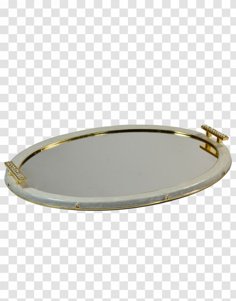 Tray Vanity Mirror Silver Platter - Brass Transparent PNG