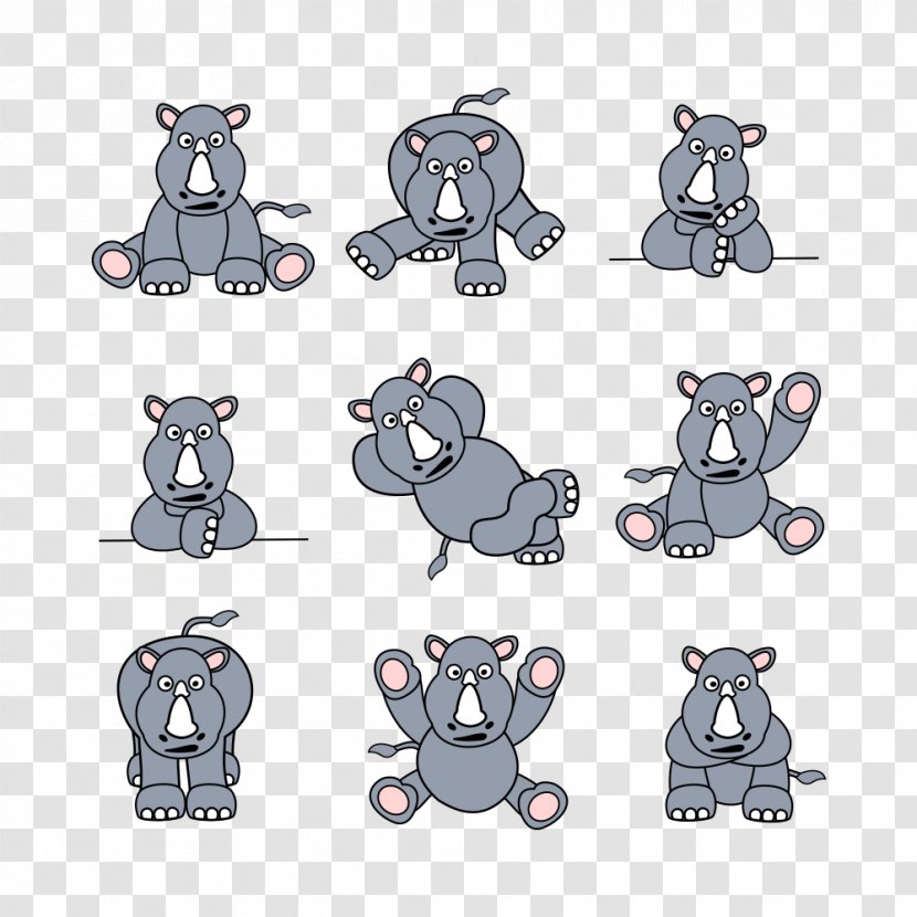 Hippopotamus Rhinoceros Cuteness Clip Art - Photography - Elephant Transparent PNG