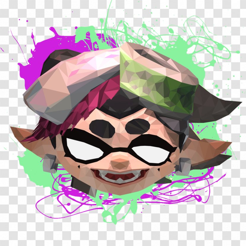 Low Poly Art T-shirt Splatoon - Squid Sisters Transparent PNG
