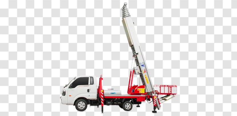 Crane Electric Truck Aerial Work Platform Car - Commercial Vehicle Transparent PNG