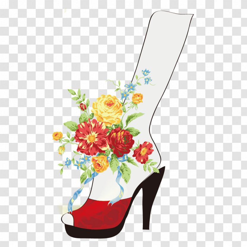 Flower Bouquet Stock Photography Clip Art - Flora - Flowers And Shoes Transparent PNG