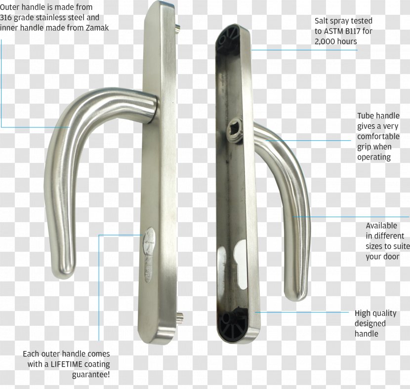 Door Handle Window Lock - Steel Transparent PNG