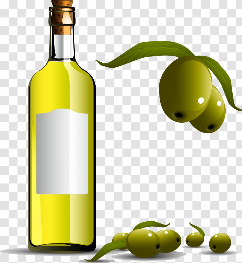 Olive Oil Bottle - Label - Pure Transparent PNG