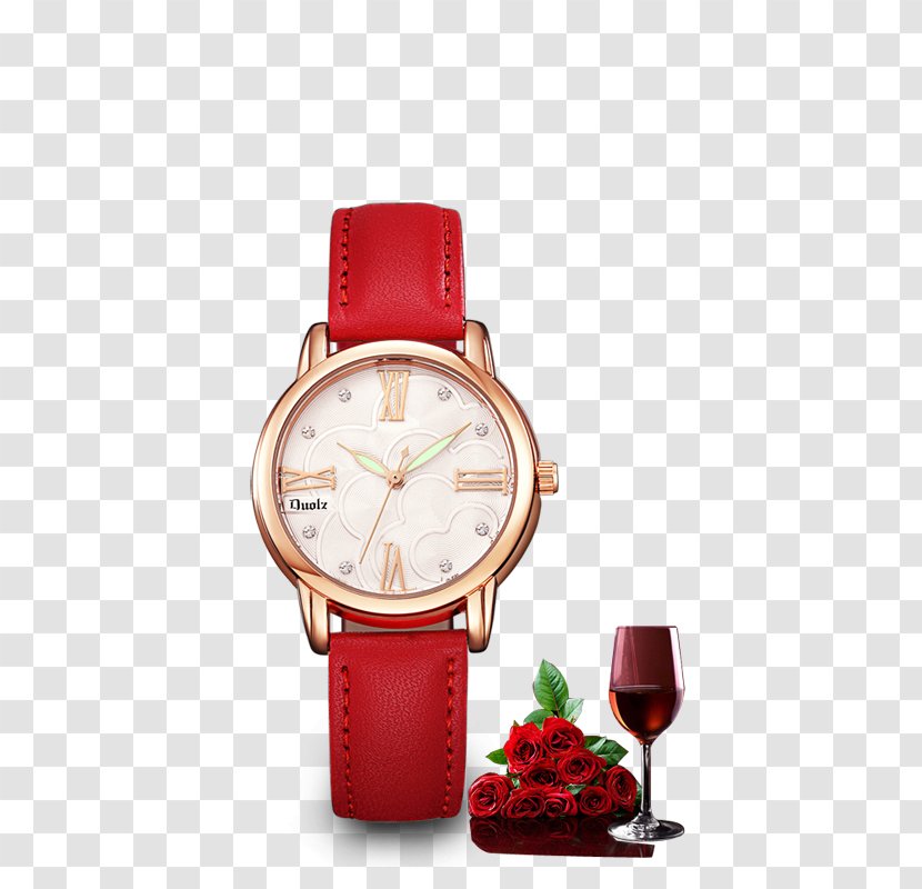 Watch Strap Fashion Accessory - Tmall - Product Physical Female Form Rose Wine Transparent PNG