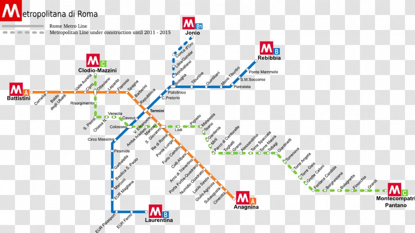Roma Termini Railway Station Line C Rapid Transit Rome Metro A - B - Map Transparent PNG