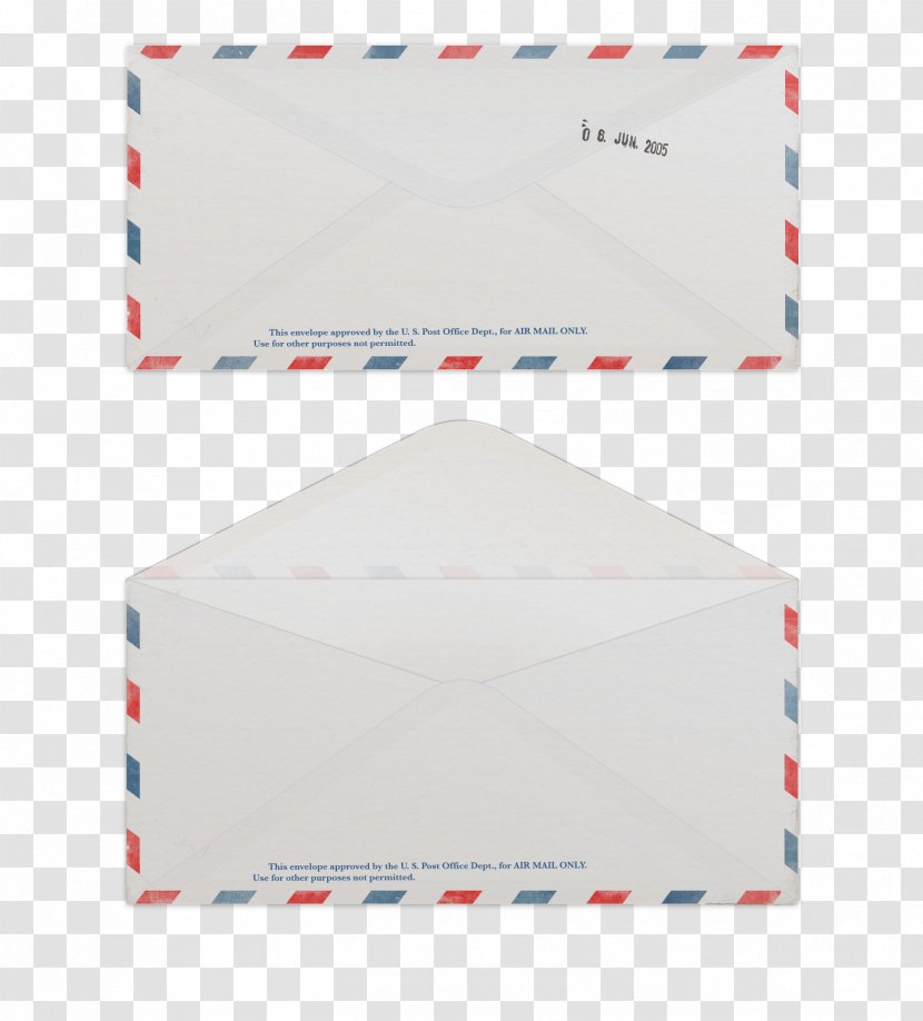 Envelope Letter Blue Red - Paper - Retro Transparent PNG