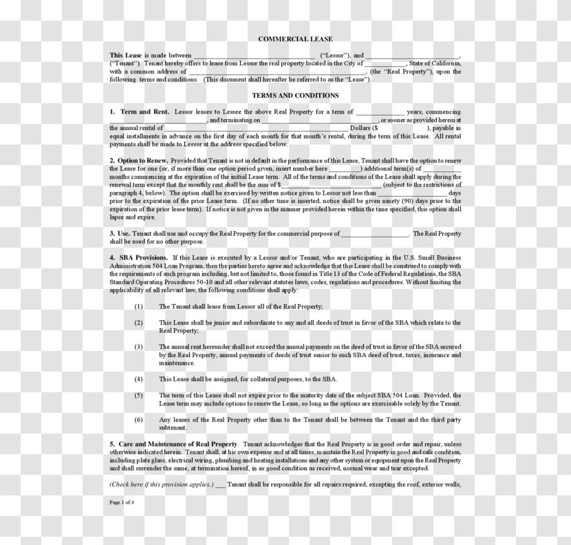 Rental Agreement Lease Contract Renting Document - Paper - Maccorkell Legal Commercial Transparent PNG