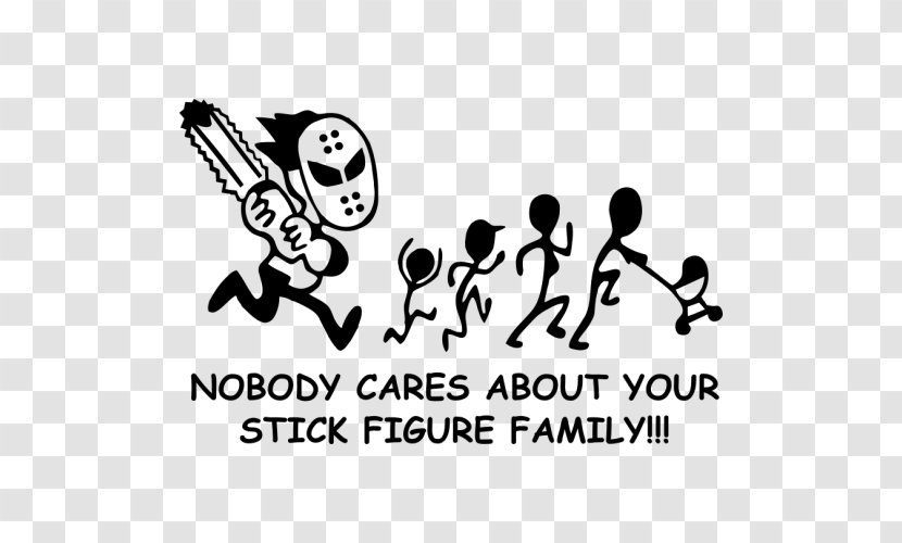 Stick Figure Decal Sticker Family - Calligraphy Transparent PNG