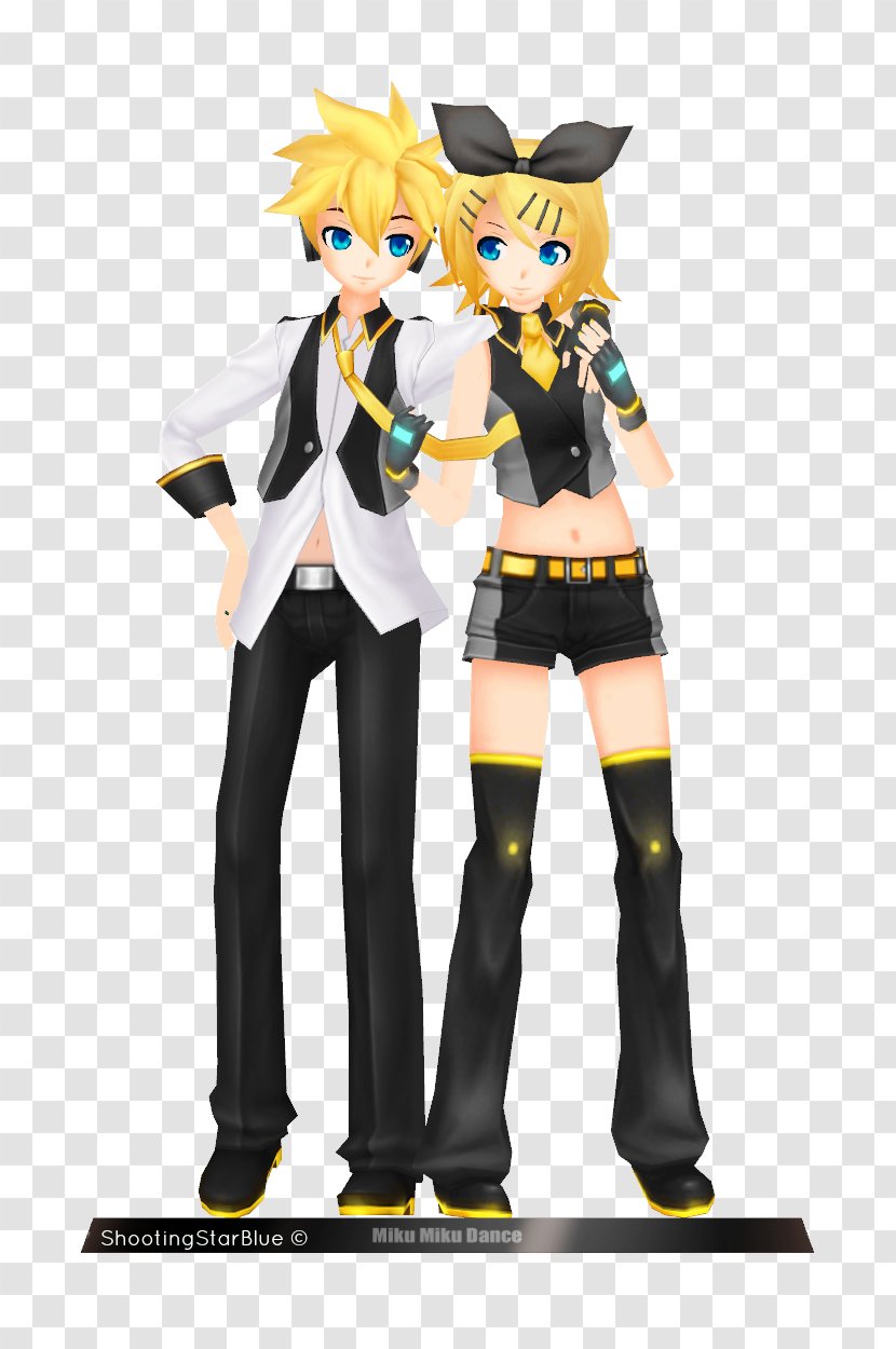 Kagamine Rin/Len Blue Moon Star - Silhouette - Blueblack Grassquit Transparent PNG