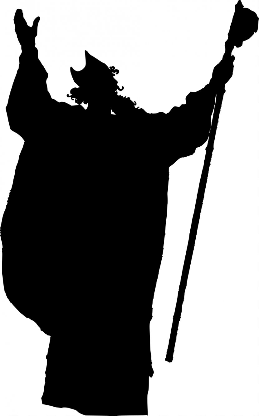Silhouette Magic Spell Shaman - Wizard Transparent PNG