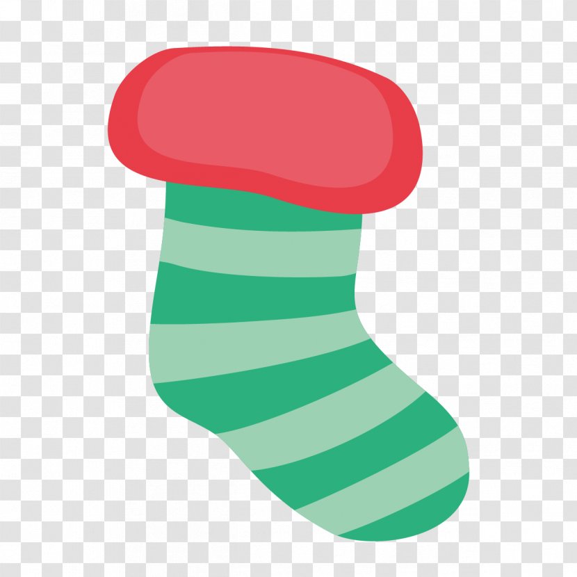 Santa Claus Christmas Stocking Sock - Handbag - Cartoon Socks Creative Transparent PNG