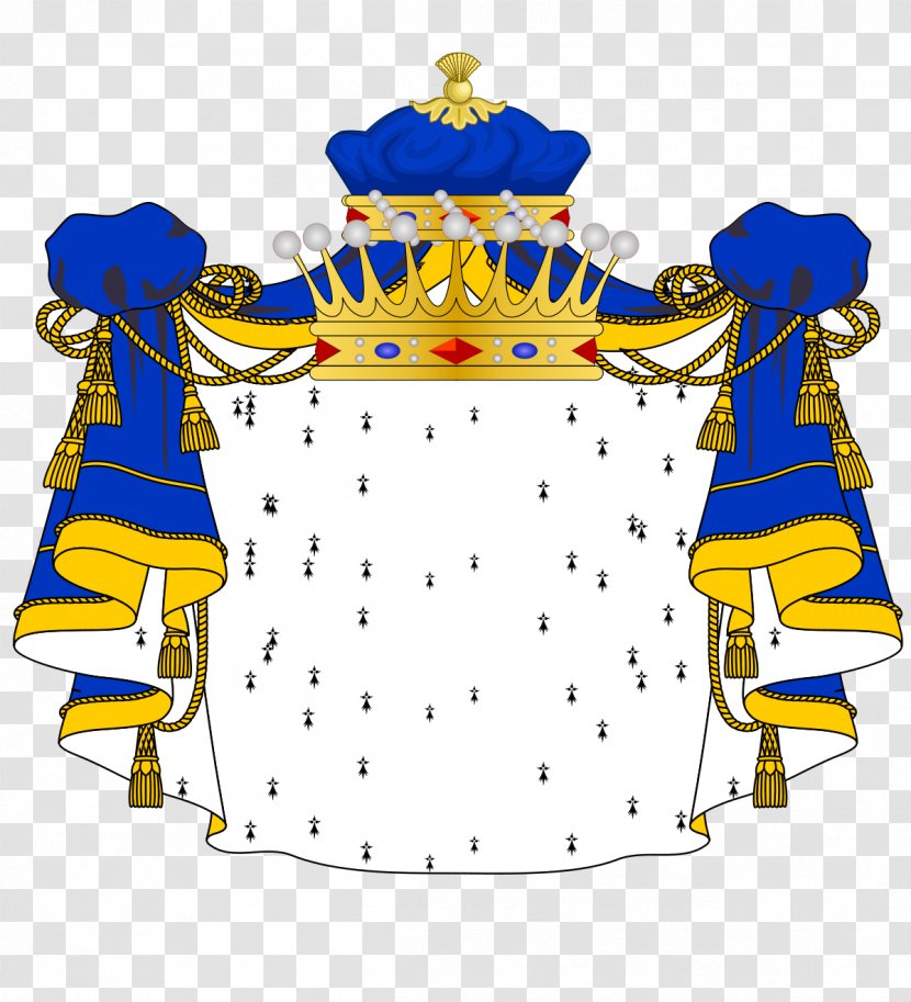 Peerage Of France Mantle And Pavilion Coat Arms Blazon - Duke Transparent PNG