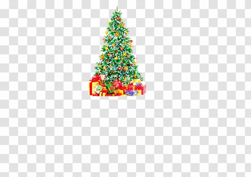 Santa Claus Christmas Tree - Vector Transparent PNG