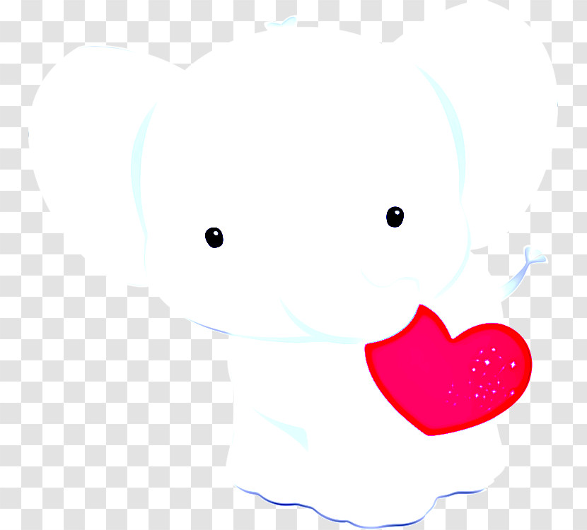 Heart Animal Line Pink M Point Transparent PNG