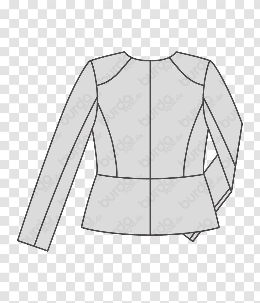 Jacket Pattern Coat Sleeve - Black Transparent PNG