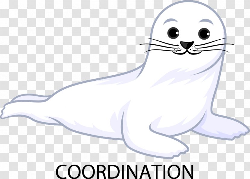 Whiskers Sea Lion Cat Line Art Clip - Harp Seal Transparent PNG