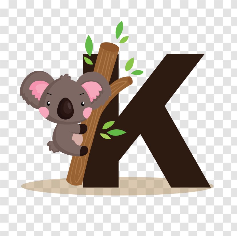 Letter Alphabet Clip Art - Koala - K Transparent PNG