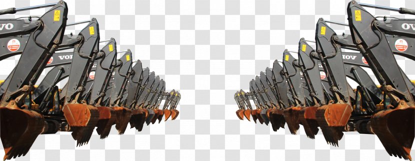 Excavator Digging Shovel - Weapon - Two Rows Of Excavators Transparent PNG