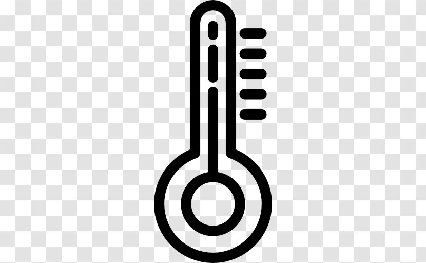 Thermometer Celsius Temperature Degree - Black And White Transparent PNG