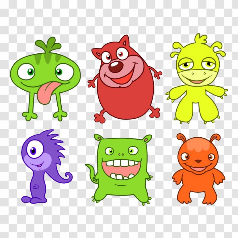 Monster Cartoon Painting - Illustrator - Hand-painted Cute Collection Material Transparent PNG