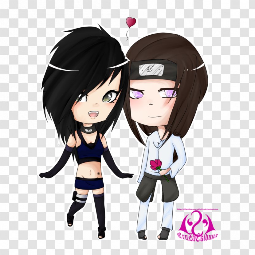 Black Hair Character Fiction - Heart - Neji Transparent PNG