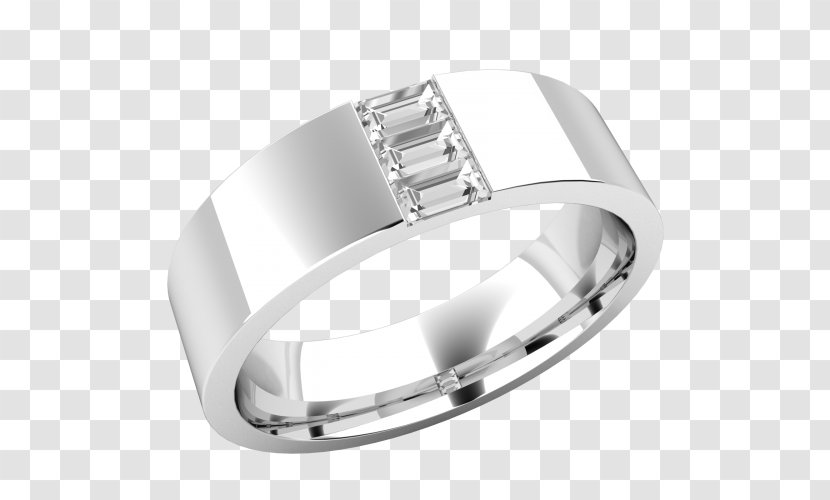 Wedding Ring Diamond Cut Jewellery - Princess - Settings Baguettes Transparent PNG