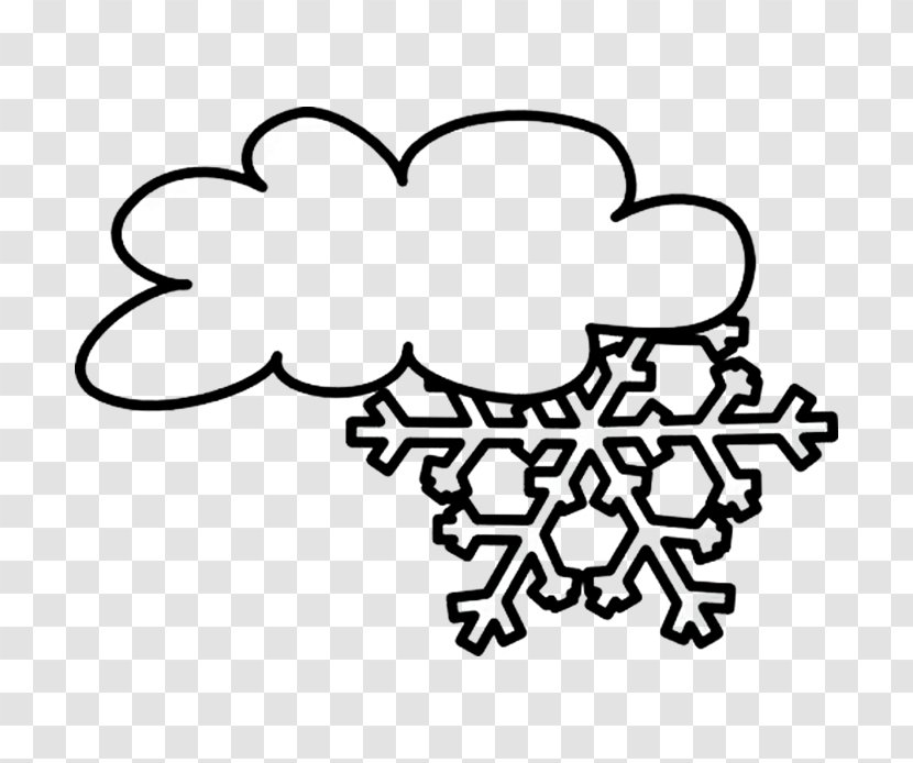 Snowflake Cloud Clip Art - Cartoon - Hand Painted Snow Clouds Simple Strokes Transparent PNG